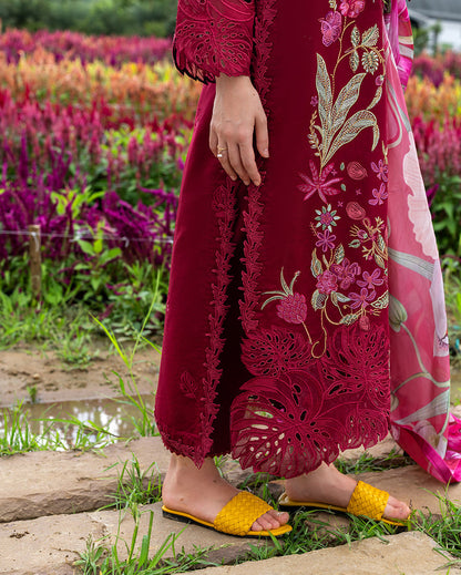 MS-2750-3 Piece - Unstitched Embroidered Lawn Fabric