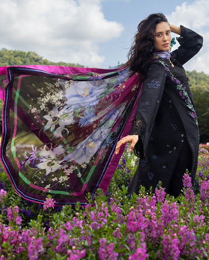 MS-2745-3 Piece - Unstitched Embroidered Lawn Fabric