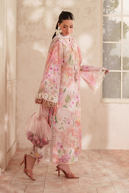 BQ-208-3 Piece - Unstitched Digital Printed lawn Fabric