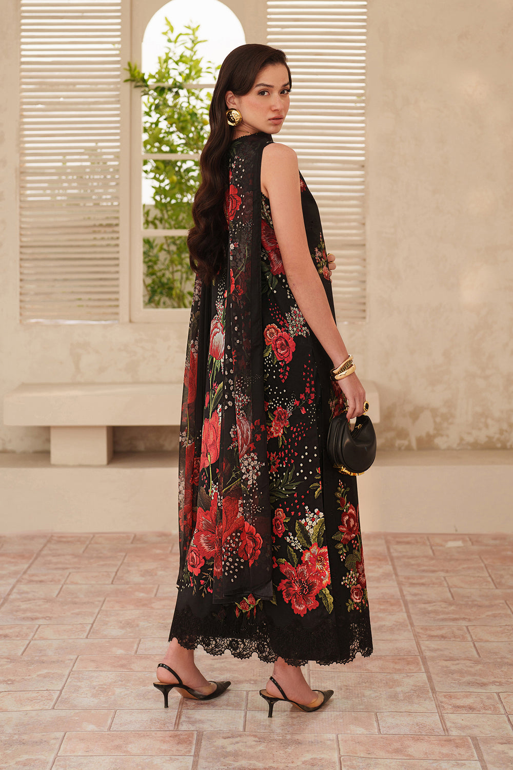 BQ-209-3 Piece - Unstitched Digital Printed lawn Fabric