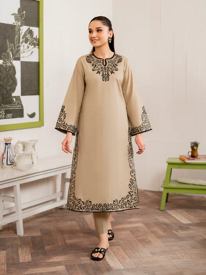 3 Piece - Unstitched Fully Embroidered Dhanak Fabric MB-105