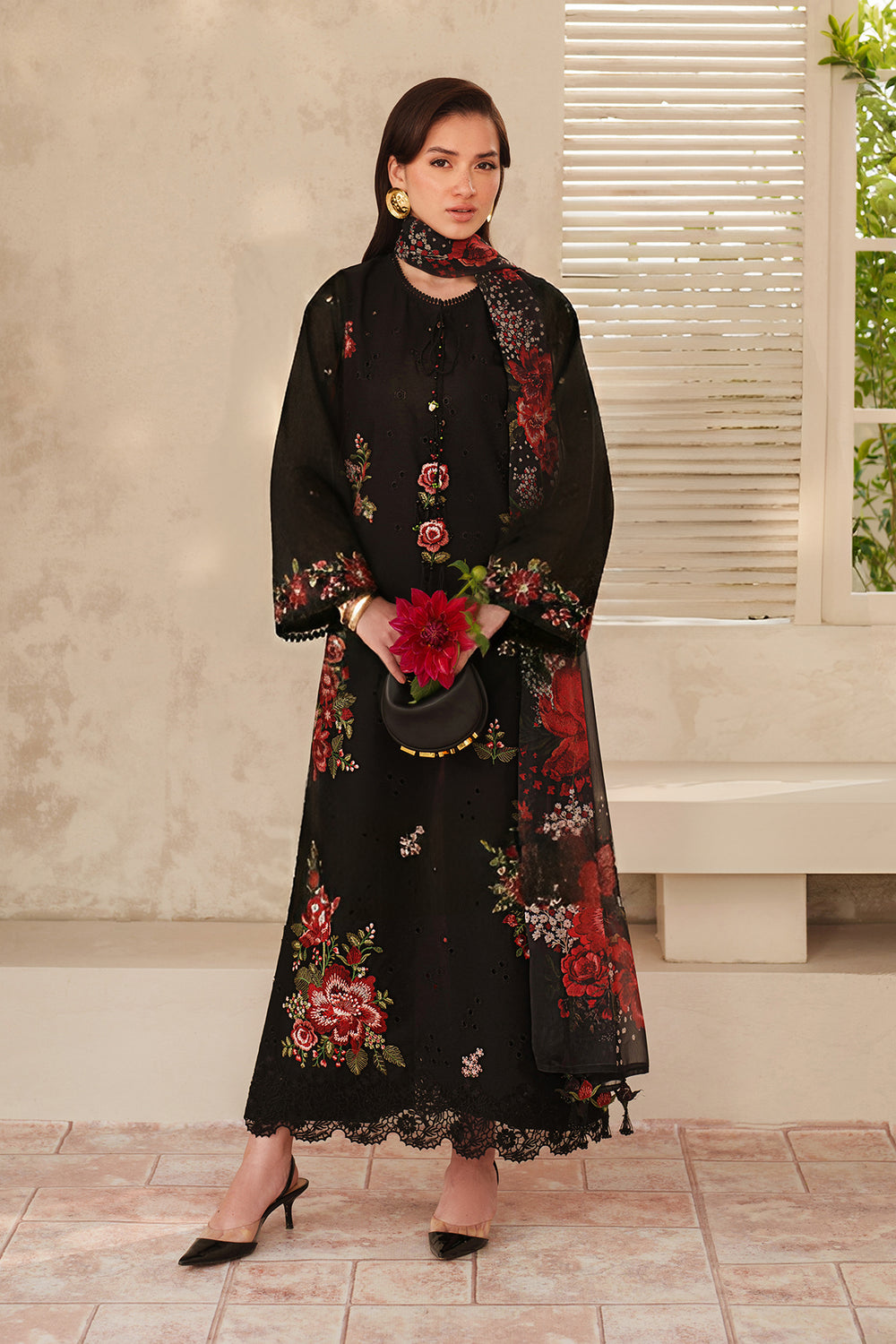 BQ-209-3 Piece - Unstitched Digital Printed lawn Fabric
