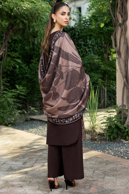 3 Piece - Unstitched Fully Embroidered Dhanak Fabric