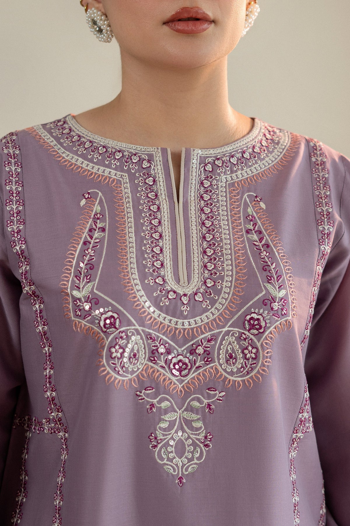 MB 2825-2 Piece - Unstitched Embroidered Lawn Fabric