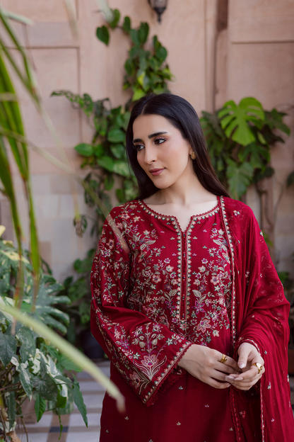BT-2700-3 Piece - Unstitched Embroidered Lawn Fabric