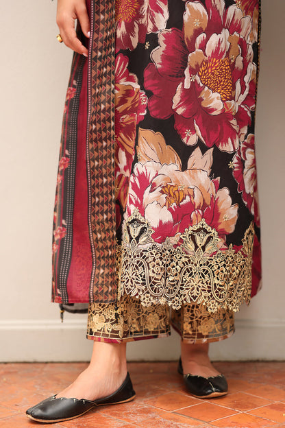 BQ-39-3 Piece - Unstitched Digital Printed Khaddar Fabric