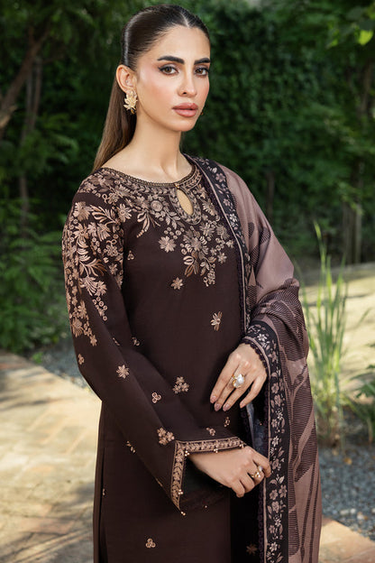 3 Piece - Unstitched Fully Embroidered Dhanak Fabric