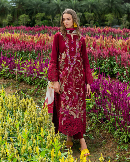 MS-2750-3 Piece - Unstitched Embroidered Lawn Fabric