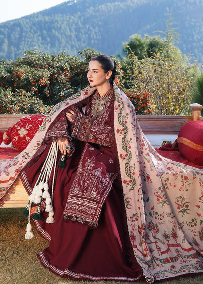 3 Piece - Unstitched Fully Embroidered Dhanak Fabric