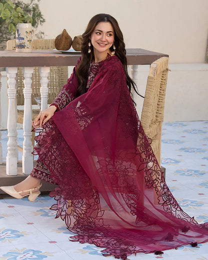 QL 2685-3 Piece - Unstitched Fully Embroidered Lawn Fabric