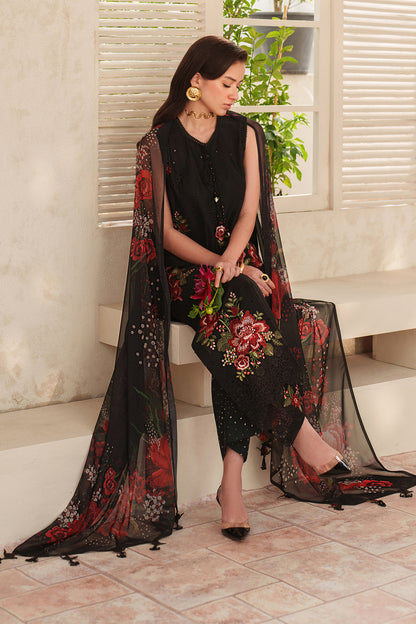 BQ-209-3 Piece - Unstitched Digital Printed lawn Fabric