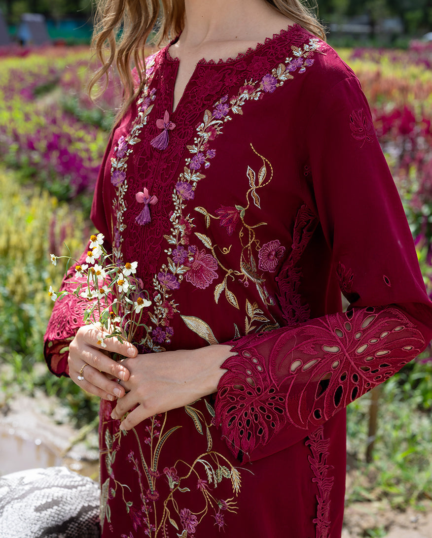 MS-2750-3 Piece - Unstitched Embroidered Lawn Fabric