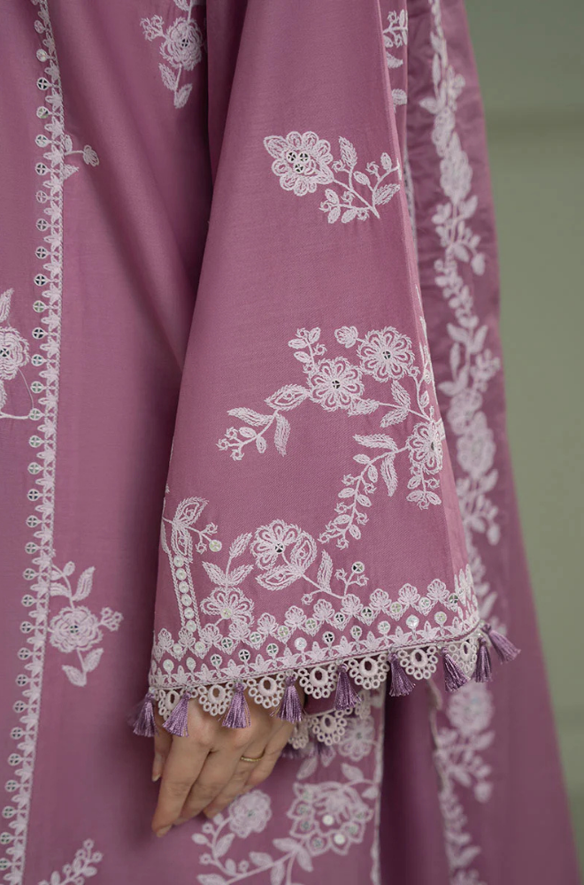 CS-900-3 Piece - Unstitched Fully Embroidered Lawn Fabric With Embroidered Lawn Dupatta