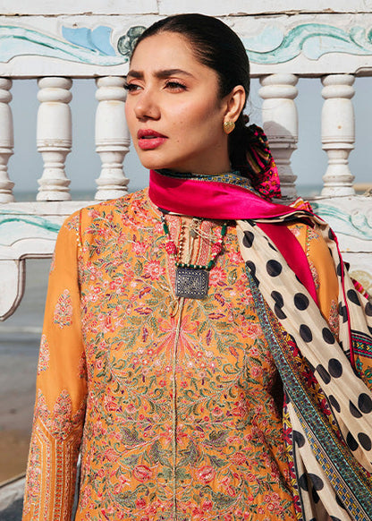 3 Piece - Unstitched Fully Embroidered Dhanak Fabric
