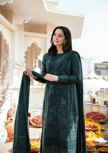 3 Piece - Unstitched Fully Embroidered Dhanak Fabric MB-935