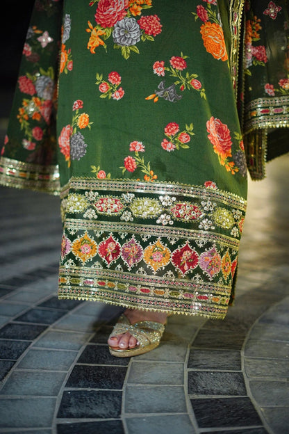 Aneelas Luxury Silk Unstitched 3 Piece Suit