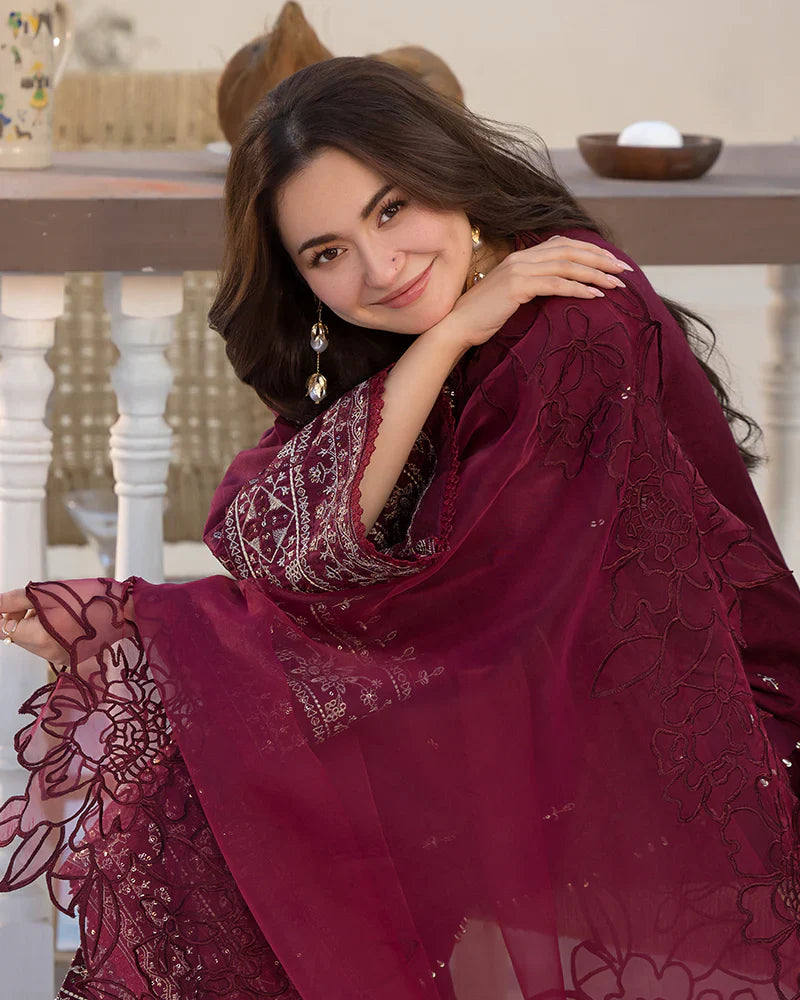 QL 2685-3 Piece - Unstitched Fully Embroidered Lawn Fabric