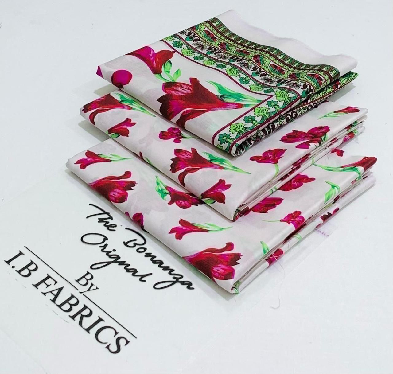 IB PRINTED LAWN |3| PCS UNSTITCHED
