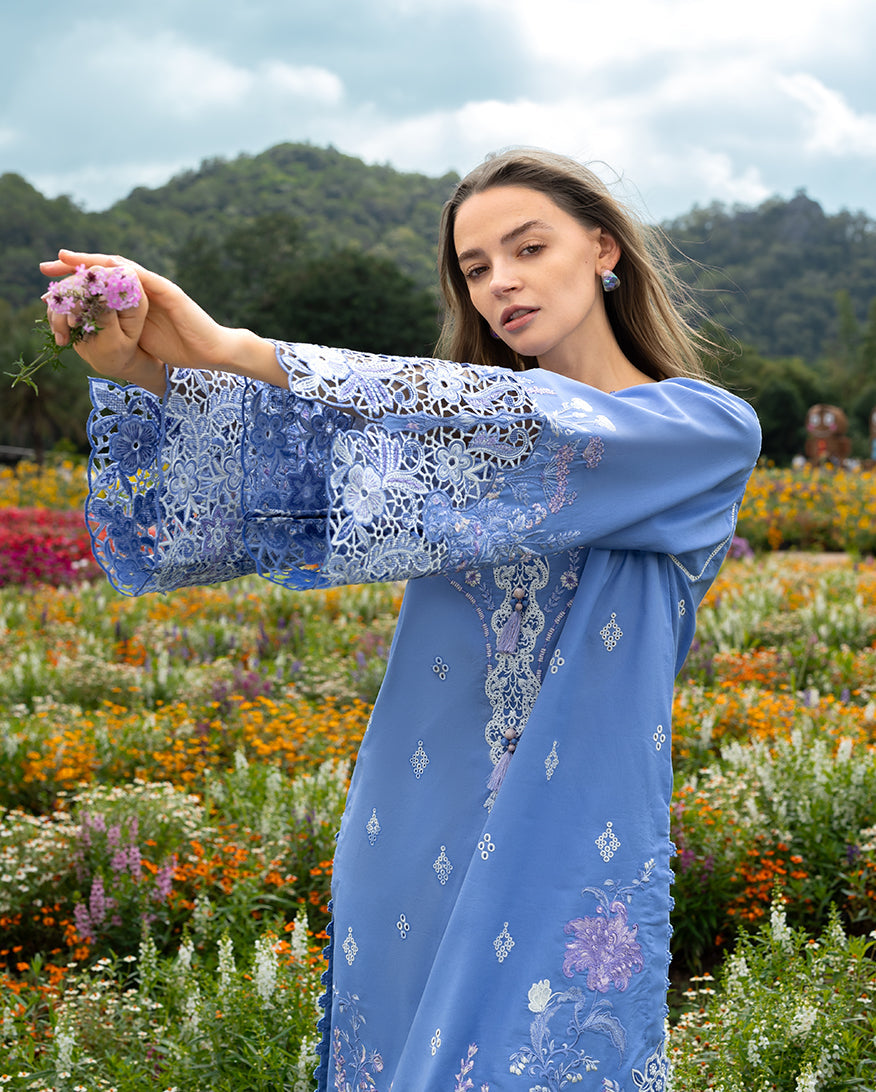 MS 2795-3 Piece - Unstitched Embroidered Lawn Fabric