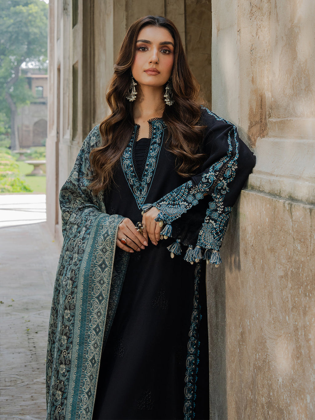 3 Piece - Unstitched Fully Embroidered Dhanak Fabric IZ-160