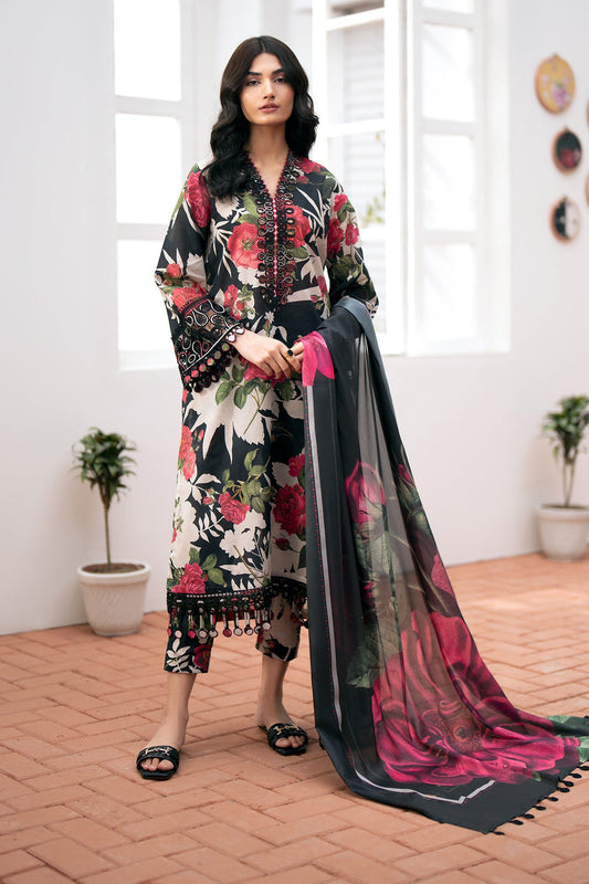BQ-36-3 Piece - Unstitched Digital Printed Khaddar Fabric