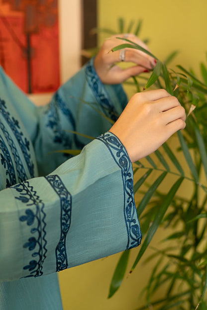 AK 930-2 Piece - Unstitched Fully Embroidered LawnFabric