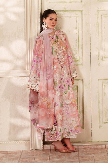 BQ-208-3 Piece - Unstitched Digital Printed lawn Fabric