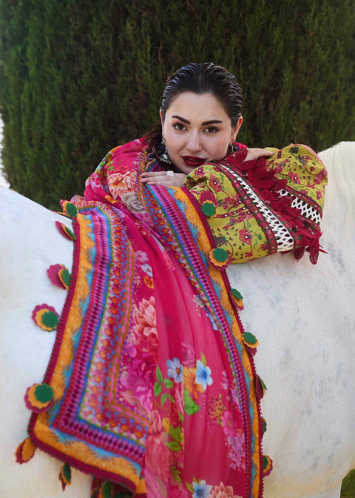 3 Piece - Unstitched Fully Embroidered Dhanak Fabric