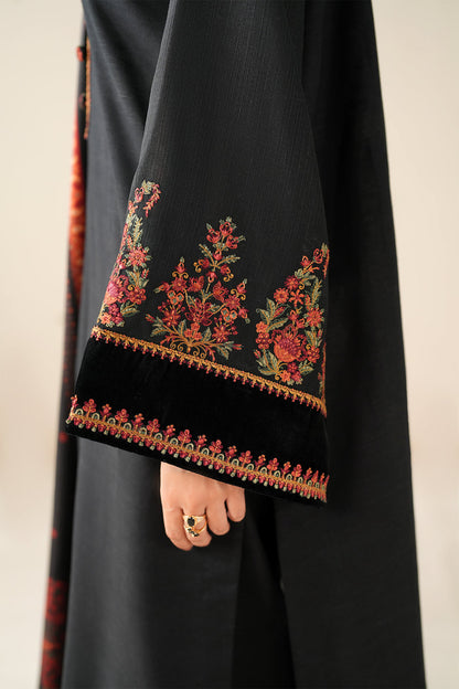 3 Piece - Unstitched Fully Embroidered Dhanak Fabric BQ-145