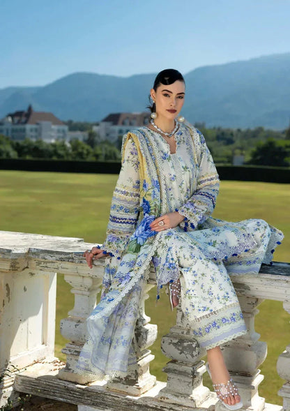 MB 485-3 Piece - Unstitched Printed Lawn Fabric