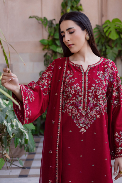 BT-2700-3 Piece - Unstitched Embroidered Lawn Fabric
