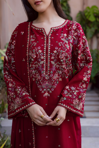 BT-2700-3 Piece - Unstitched Embroidered Lawn Fabric