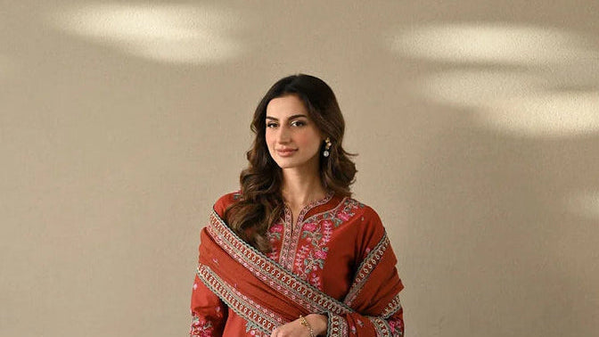 3 Piece - Unstitched Fully Embroidered Dhanak Fabric CO-635