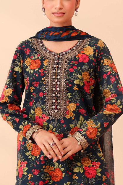 BQ-40-3 Piece - Unstitched Digital Printed Khaddar Fabric