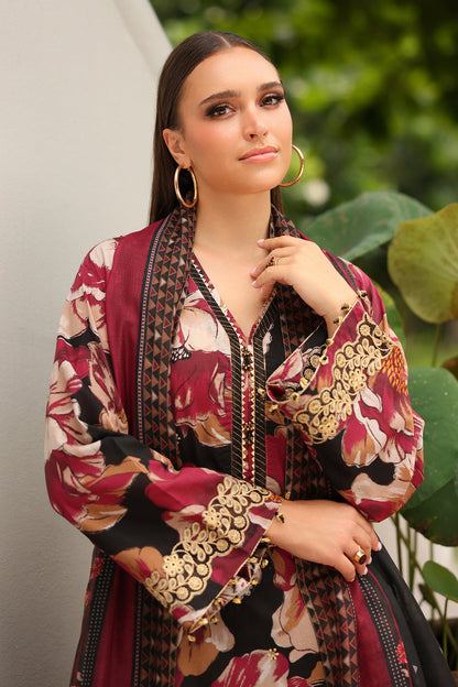 BQ-39-3 Piece - Unstitched Digital Printed Khaddar Fabric
