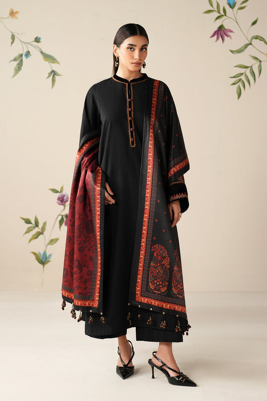 3 Piece - Unstitched Fully Embroidered Dhanak Fabric BQ-145