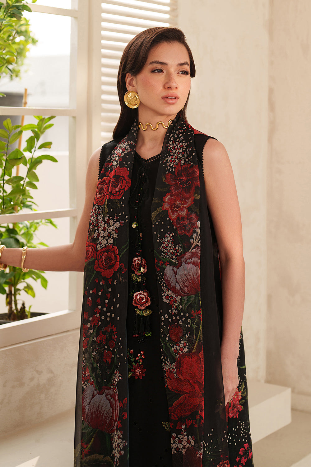 BQ-209-3 Piece - Unstitched Digital Printed lawn Fabric