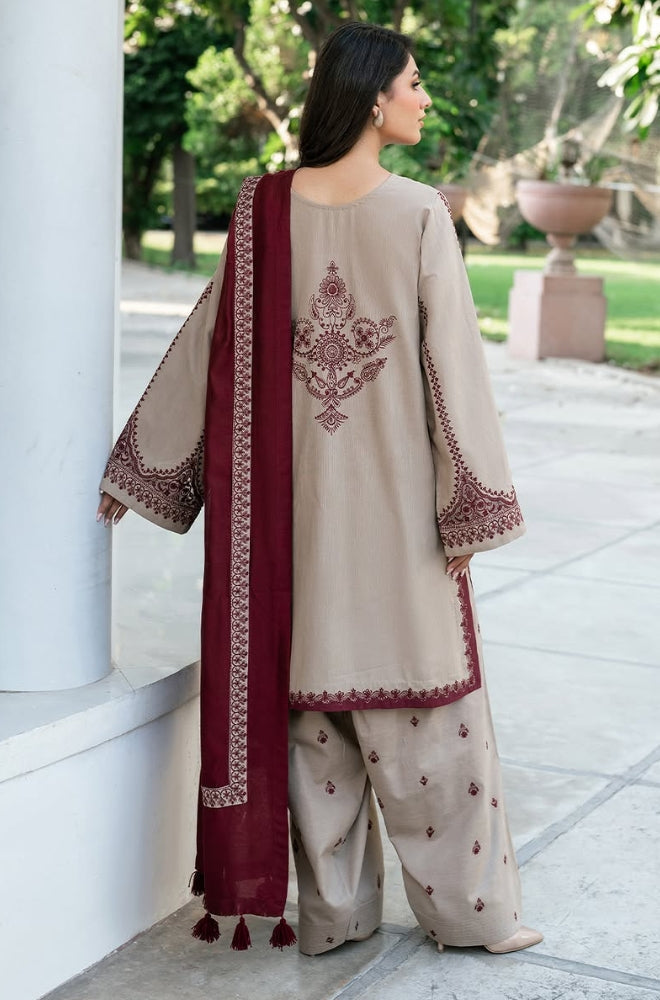 KD-910-3 Piece - Unstitched Fully Embroidered LawnFabric