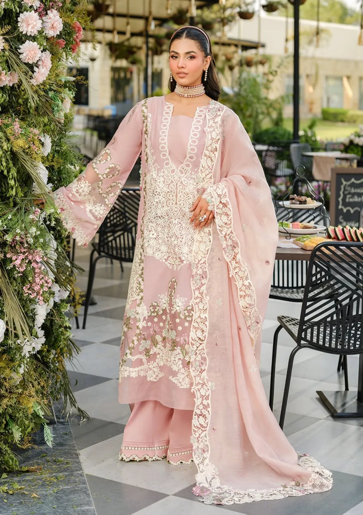 EL 2710-3 Piece - Unstitched Fully Embroidered Lawn Fabric
