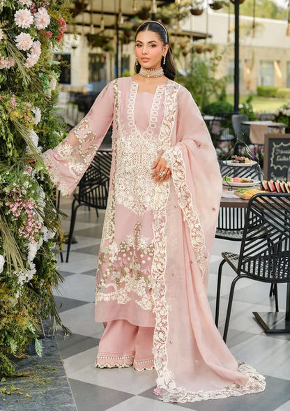 EL 2710-3 Piece - Unstitched Fully Embroidered Lawn Fabric