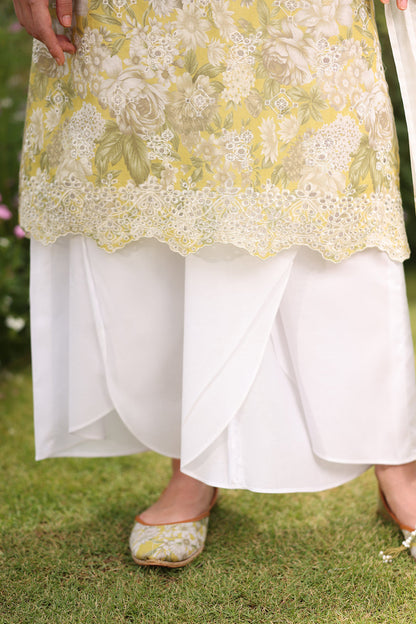BQ 203-3 Piece - Unstitched Printed Lawn Fabric