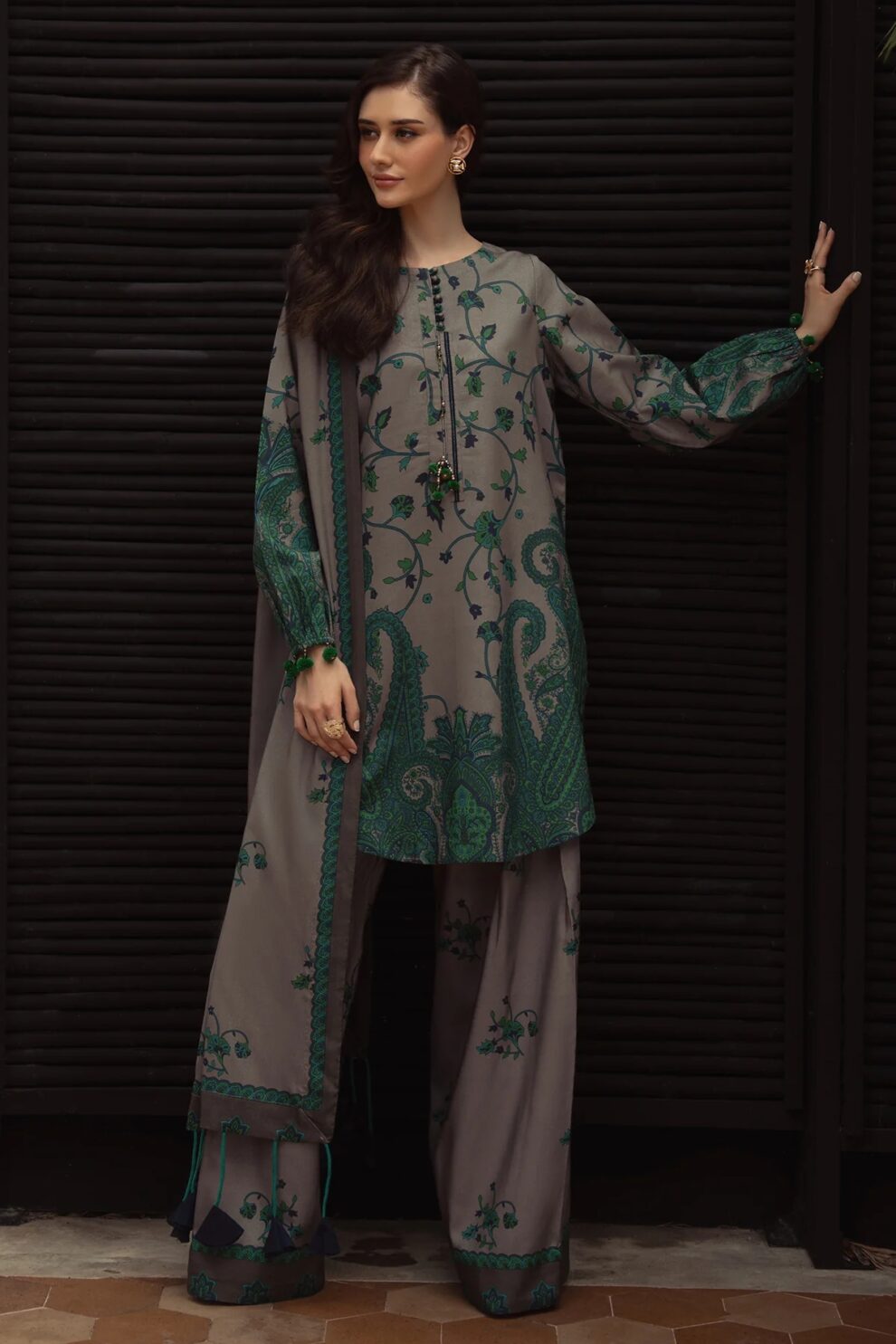 3 Piece - Unstitched Digital Printed Khaddar Fabric