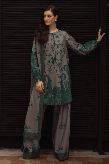 3 Piece - Unstitched Digital Printed Khaddar Fabric