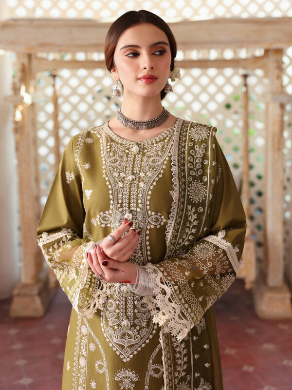 MR 590-3 Piece Unstitched Fully Embroidered Lawn Fabric, Embroidered Lawn Shawl