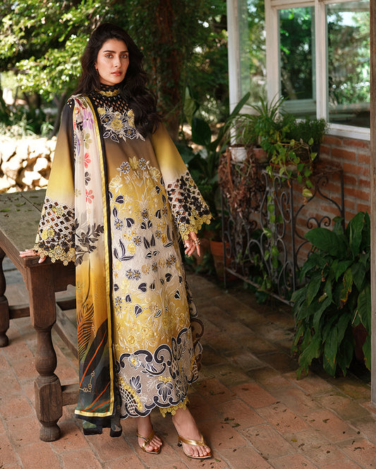 MB 206-3 Piece - Unstitched Digital Printed Lawn Fabric