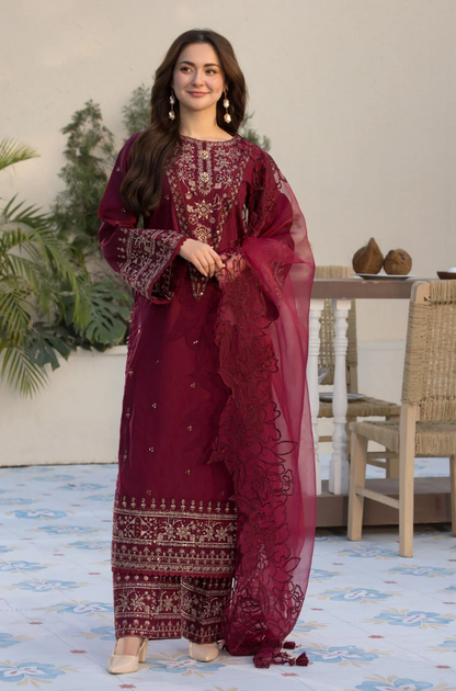 QL 2685-3 Piece - Unstitched Fully Embroidered Lawn Fabric