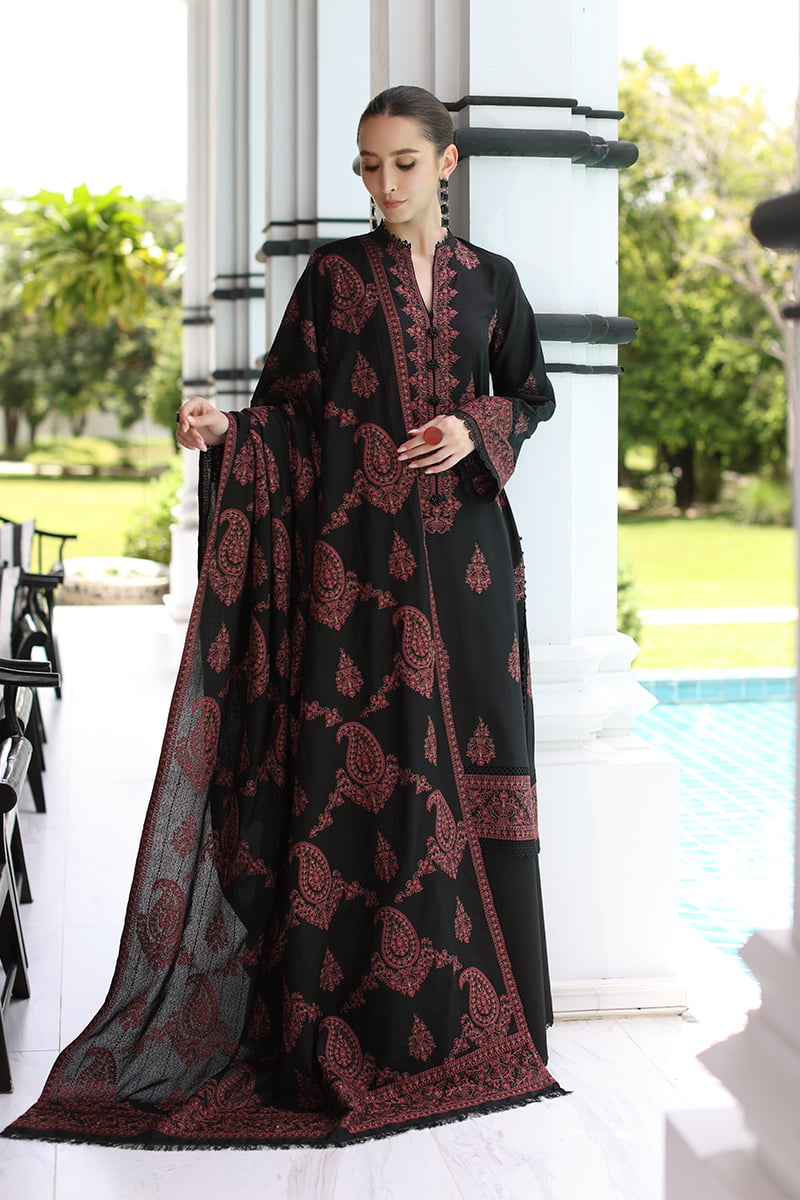 SP 565-3 Piece - Unstitched Fully Embroidered Dhanak Fabric