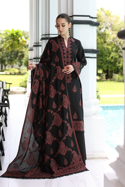 SP 565-3 Piece - Unstitched Fully Embroidered Dhanak Fabric