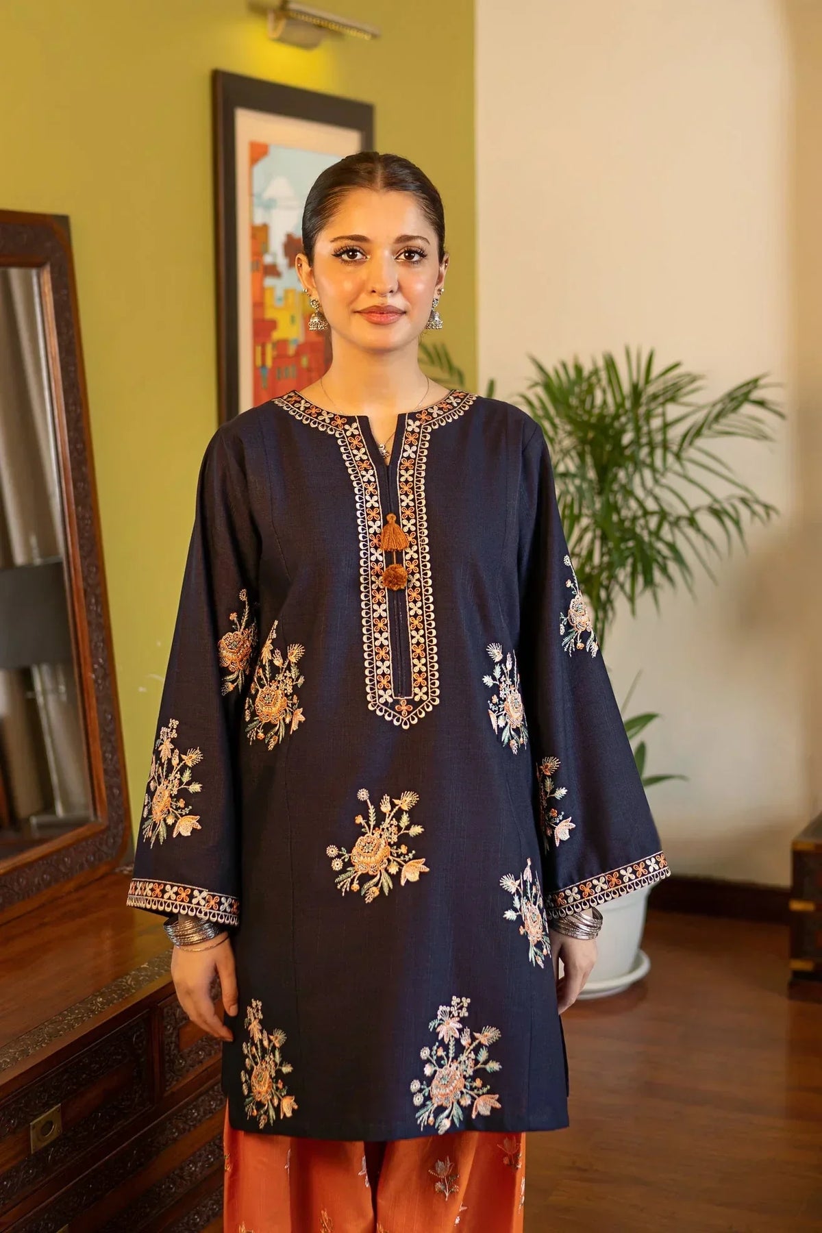 FL-945-2 Piece - Unstitched Embroidered Lawn Fabric
