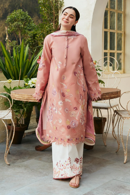 ZS-2755-3 Piece - Unstitched Embroidered Lawn Fabric